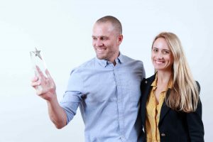 James and Erica Bartle of Outland Denim won the Excellence in Retail award.